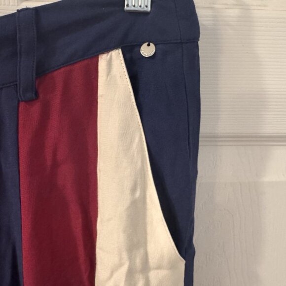 Rapsodia Womens High Wiasted Super Wide Leg Pants Trousers Red White Blue Size S - Picture 3 of 13